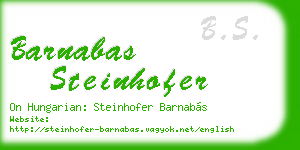 barnabas steinhofer business card